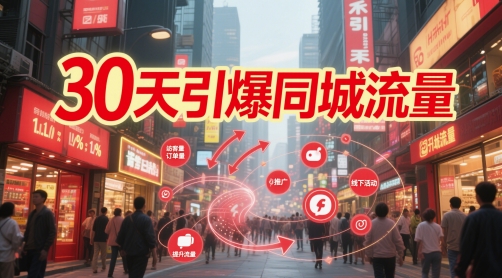 30天引爆同城流量：团购篇 认知篇 流量篇 来客篇 达人篇 老板人设IP篇 投流篇-小哥网