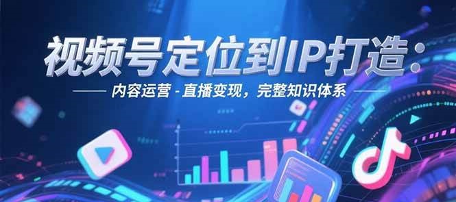 视频号定位到IP打造：账号搭建-内容运营-直播变现，完整知识体系-小哥网