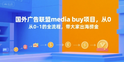 国外广告联盟media buy项目，从0-1的全流程，带大家出海捞金-小哥网