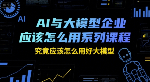 AI与大模型企业应该怎么用系列课程，究竟应该怎么用好大模型-小哥网