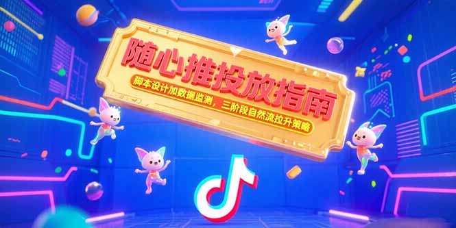 随心推投放指南，脚本设计加数据监测，三阶段自然流拉升策略-小哥网