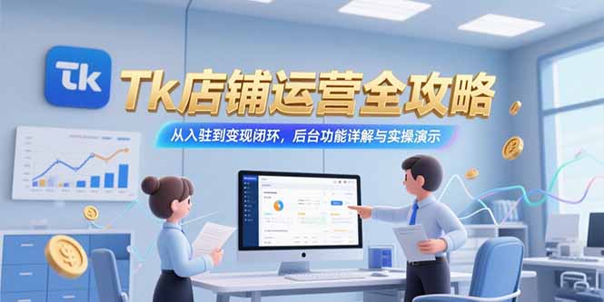 Tk店铺运营全攻略，从入驻到变现闭环，后台功能详解与实操演示-小哥网