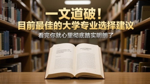 付费文章：一文道破！目前最佳的大学专业选择建议，看完你就心里彻底踏实明朗了-小哥网