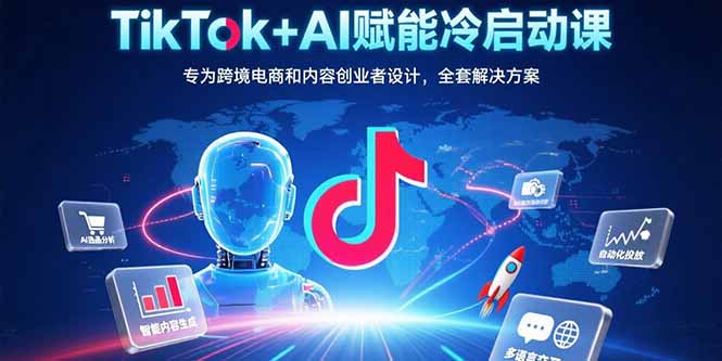 TikTok+AI赋能冷启动课：专为跨境电商和内容创业者设计，全套解决方案-小哥网