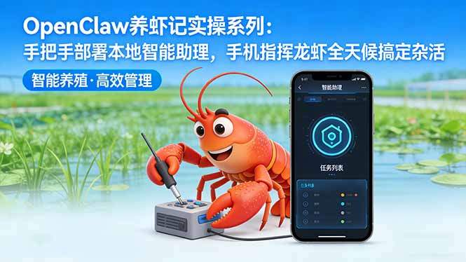 OpenClaw养虾记实操系列：手把手部署本地智能助理，手机指挥龙虾全天候搞定杂活