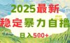 2025最新暴力自撸项目，日入5张+，可矩阵操作【揭秘】