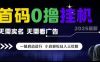 首码0撸挂G项目，无需实名无需看广告 一键启动运行，小白轻松日入三位数【揭秘】