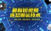 最新短视频连怼搬运技术 1：1搬运不剪辑，适用抖音快手，条条过抖出框