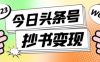书冷门项目，操作简单，单号一天100+，有人一个月变现1w+！(软件+教程+玩法)