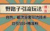 2024首发野路子引流玩法截流自热全平台打法，全自动引流【日引2000+精准客户】