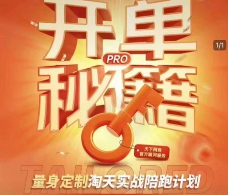 淘宝开单秘籍PRO，量身定制淘天实战陪跑计划，告别做店迷茫、快速突破运营瓶颈期(更新6月)