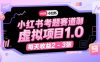 小红书考题赛道虚拟项目1.0，项目操作简单，每天收益2-3张