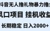 最新风口抖音无人暴力撸金技术，不违规不封号，一个小时收益2k+，小白当天拿结果【揭秘】