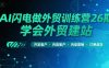 AI闪电做外贸训练营26期，学会外贸建站-开发客户-内容营销-订单成交