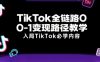 TikTok全链路0-1变现路径教学，入局TikTok必学内容