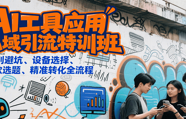 AI工具应用私域引流特训班，规则避坑、设备选择、爆款选题、精准转化全流程