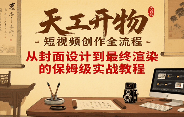 天工开物短视频创作全流程，从封面设计到最终渲染的保姆级实战教程