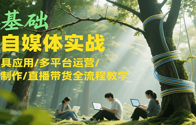零基础AI自媒体实战，AI工具应用/多平台运营/内容制作/直播带货全流程教学