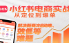 小红书电商实战，从定位到爆单解决新商冷启动难、变现效率低等难题